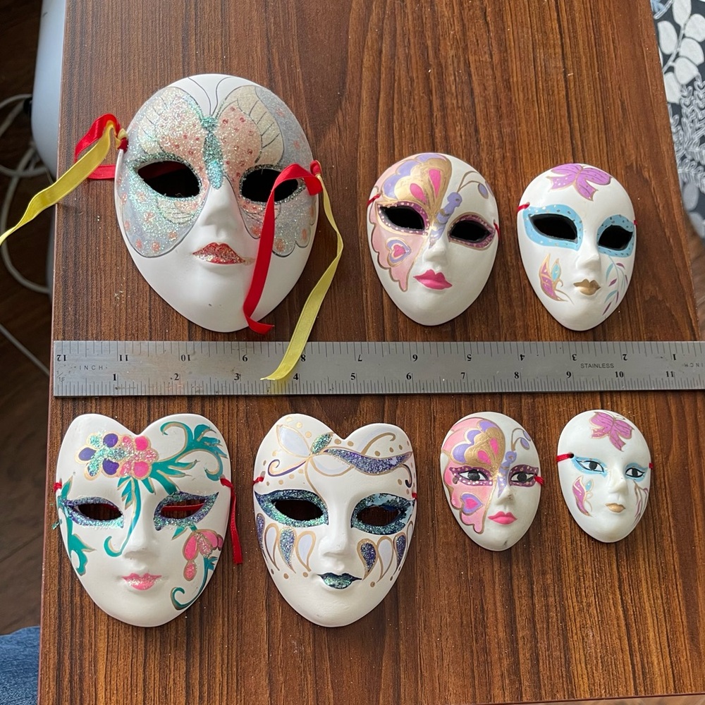 Decorative Venetian Style Masks Set